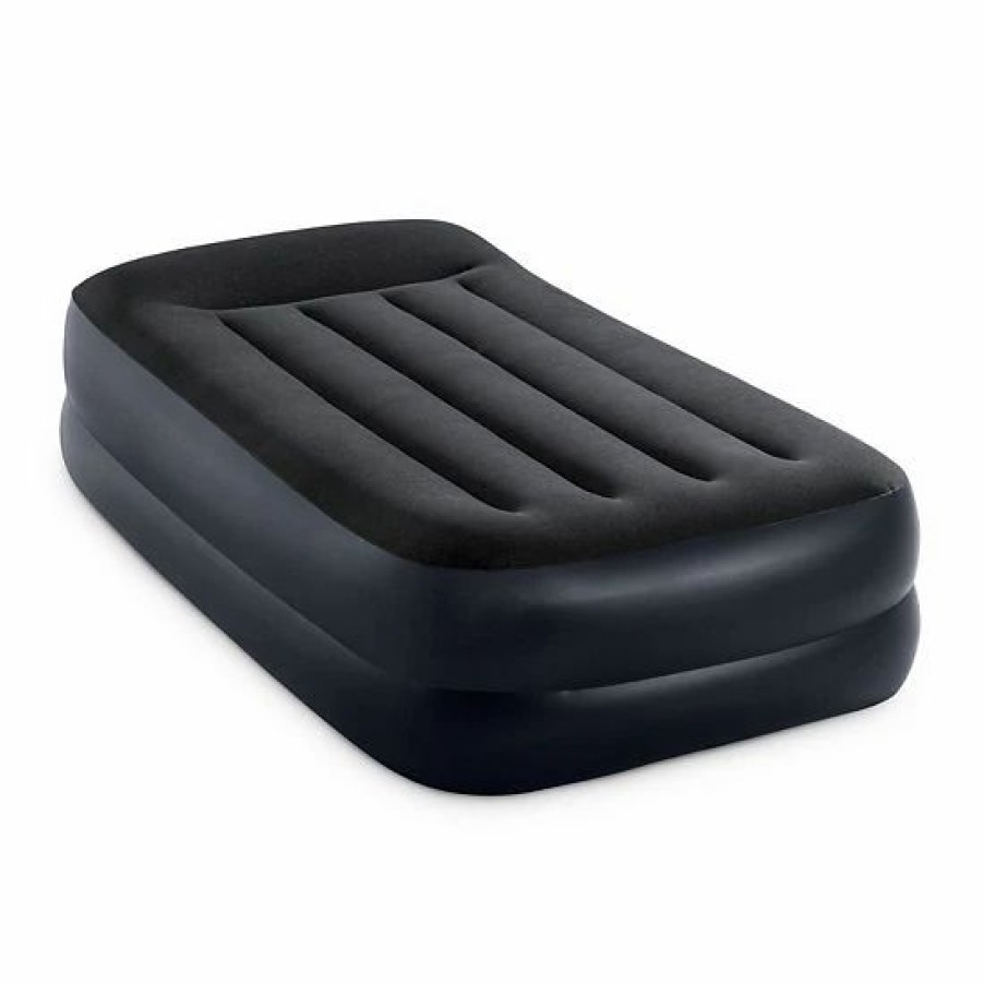 * Intex Dura Beam Plus Pillow Raised Airbed Mattress With Built In Pump, Twin Beds & Headboards