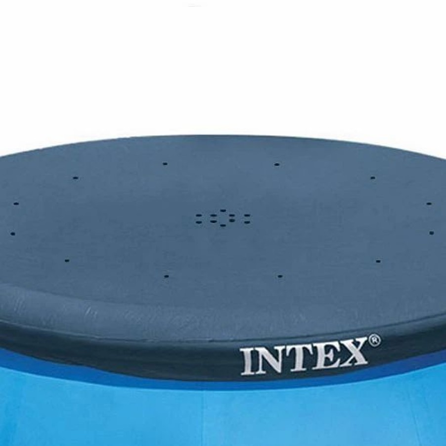 * Intex 9.3 Foot Easy Set Above Ground Swimming Pool Debris Vinyl Round Cover Sporting Goods