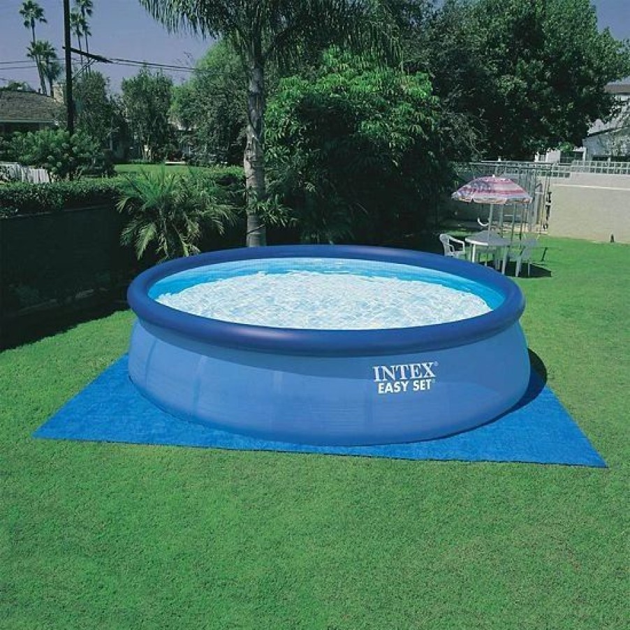 * Intex 15 X 42 Easy Set Portable Inflatable Swimming Pool And Maintenance Kit Sporting Goods