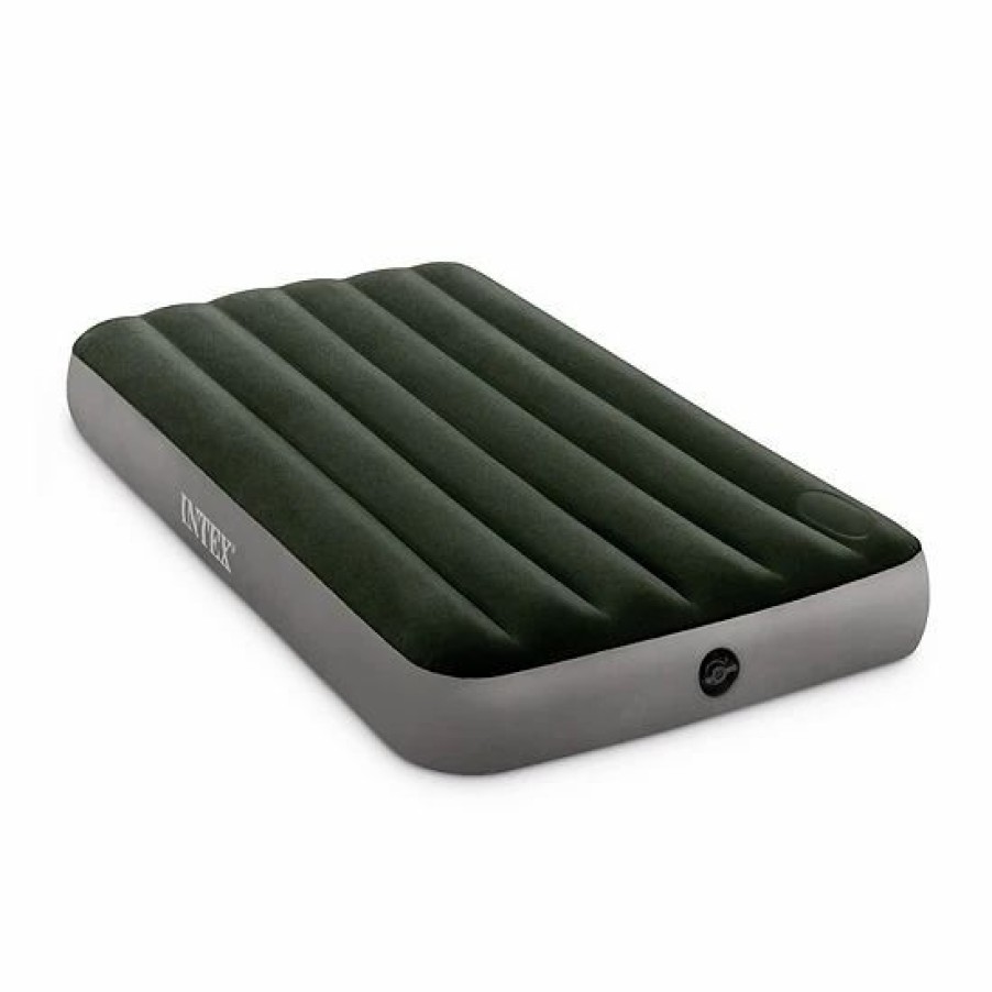 * Intex Dura-Beam Standard Series Downy Airbed With Built-In Foot Pump, Twin Size Mattresses & Accessories